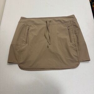Magellan Outdoors Fish Gear Womens Large Tan Water Repellent Fishing Skort